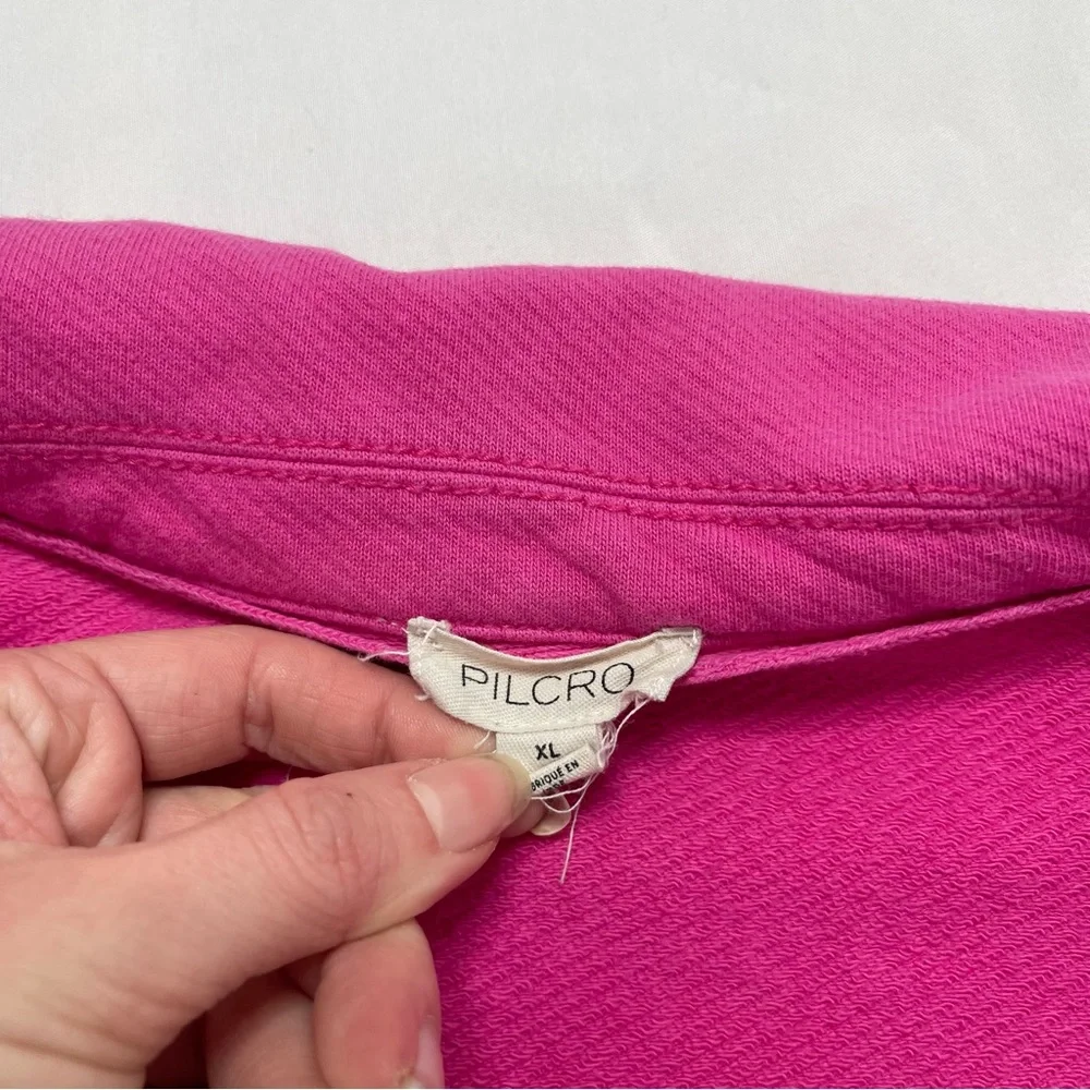 Anthropologie Pink Button-Detail Sweatshirt - Picture 7 of 9